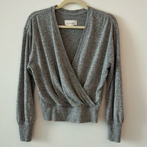 XS Anthropologie Grey Peppered Light Sweater